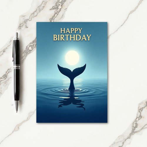 Whale Tail Birthday Card