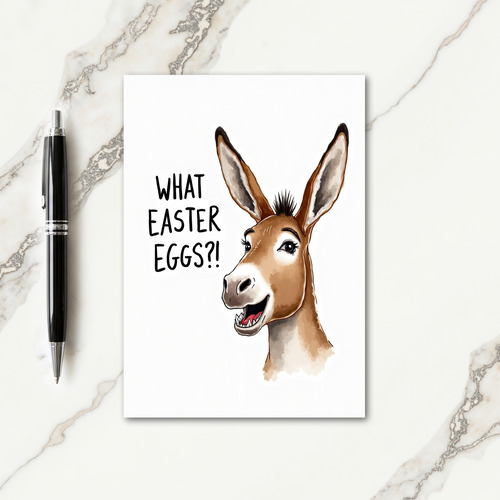 What Easter Eggs Animal Art Card