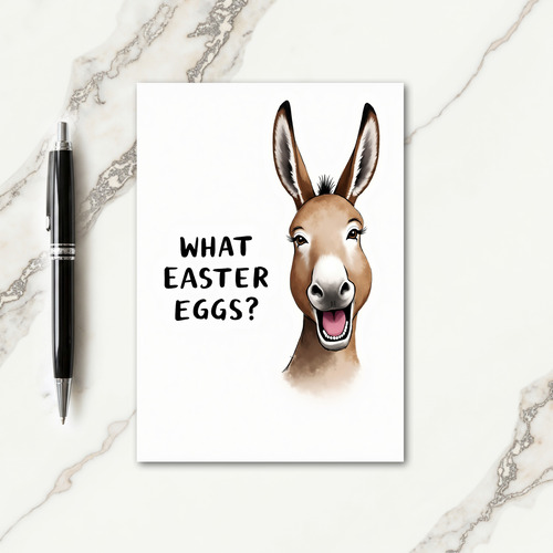 Whats Easter Eggs Funny Animal Card