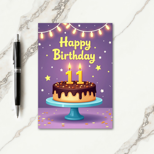 Whimsical 11Th Birthday Card