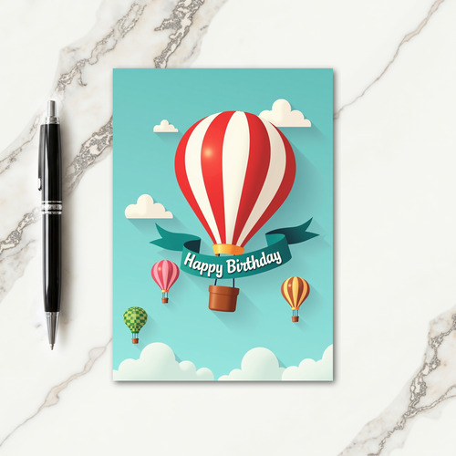 Whimsical Aerial Birthday Card