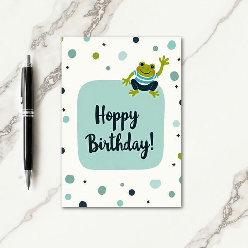 Whimsical Amphibian Birthday Card