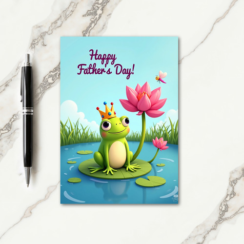 Whimsical Amphibian Father Card