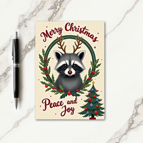 Whimsical Antlered Creature Card
