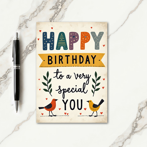 Whimsical Art Birthday Card
