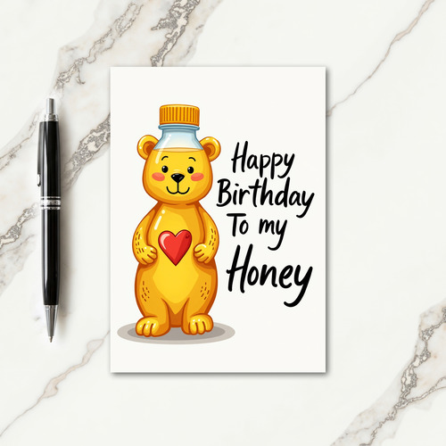 Whimsical Bear Birthday Card