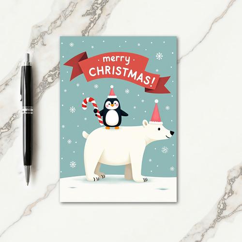 Whimsical Bear Christmas Card