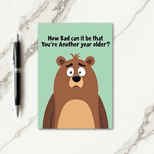 Whimsical Bear Question Card