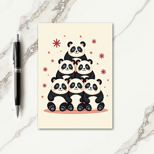 Bear Stack Christmas Card