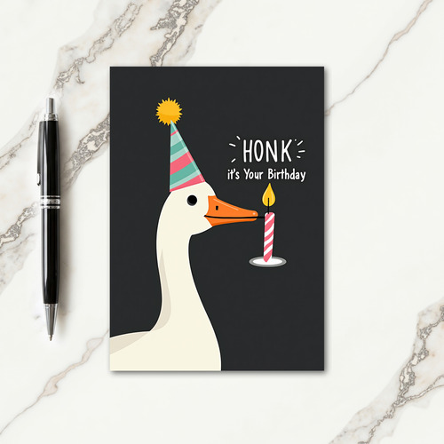 Whimsical Bird Birthday Card