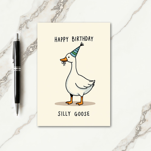 Whimsical Bird Birthday Wish Card