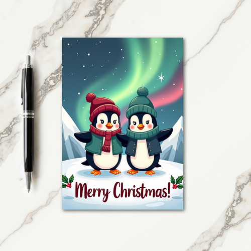 Whimsical Birds Christmas Card