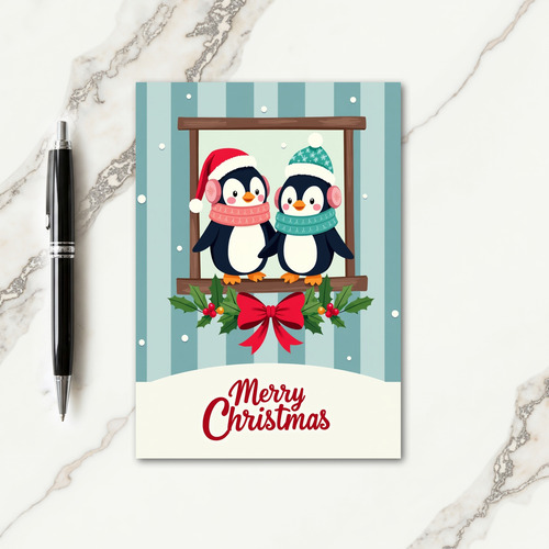 Whimsical Birds Holiday Card
