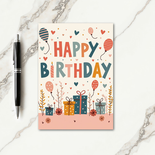 Whimsical Birthday Art Card