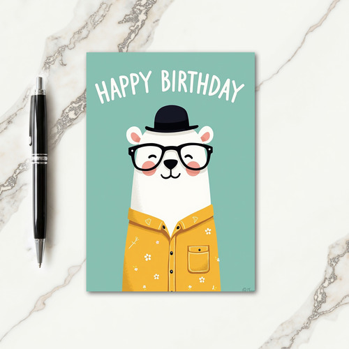 Whimsical Birthday Bear Card