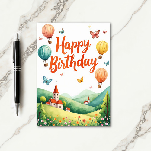 Whimsical Birthday Butterfly Card