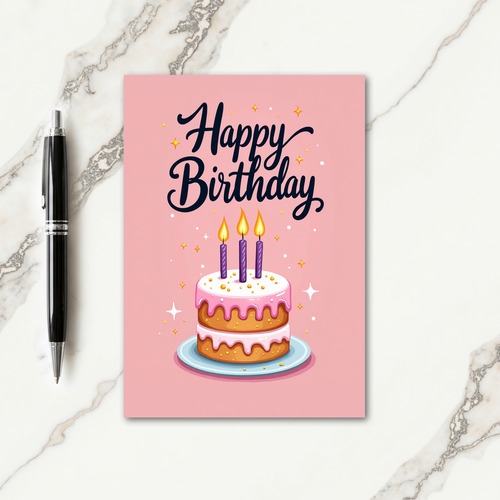 Whimsical Birthday Cake Card