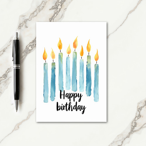 Whimsical Birthday Candle Card
