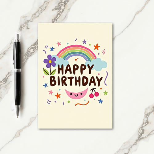 Whimsical Birthday Cloud Card