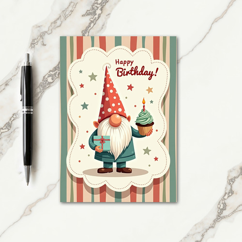 Whimsical Birthday Cupcake Card