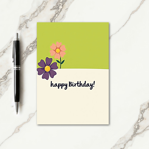 Whimsical Birthday Flower Card