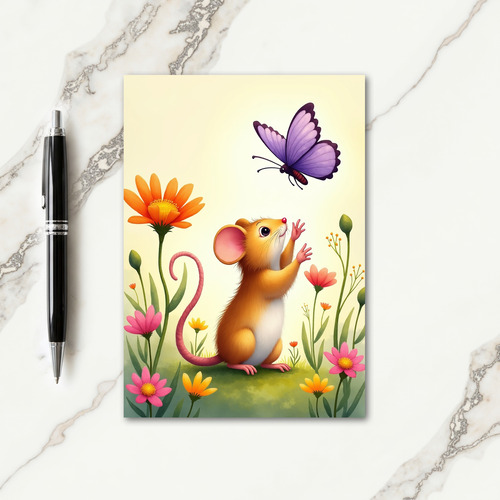 Whimsical Birthday Garden Creature Card