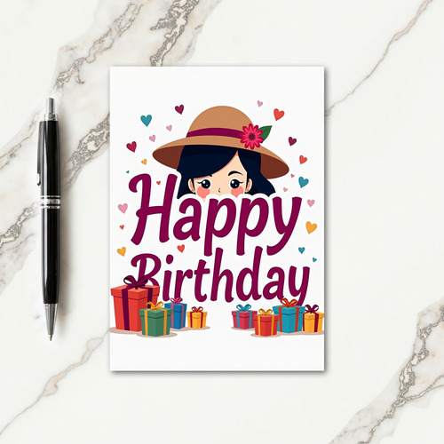 Whimsical Birthday Girl Card