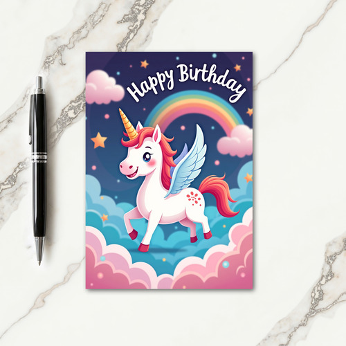 Whimsical Birthday Horse Card