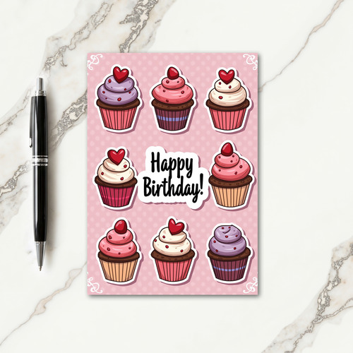 Whimsical Birthday Pastry Card