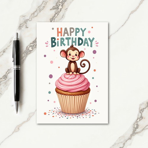 Whimsical Birthday Primate Card