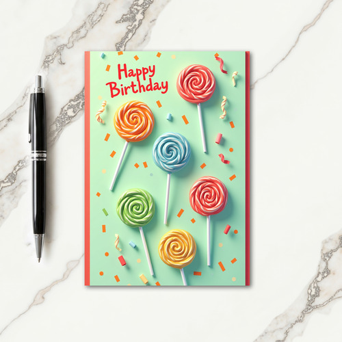 Whimsical Birthday Swirl Card