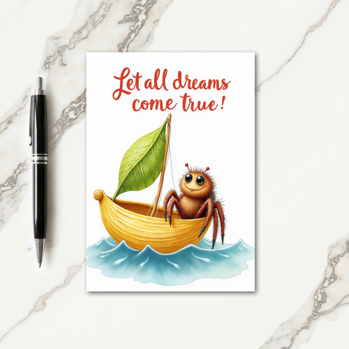 Whimsical Boat Birthday Card
