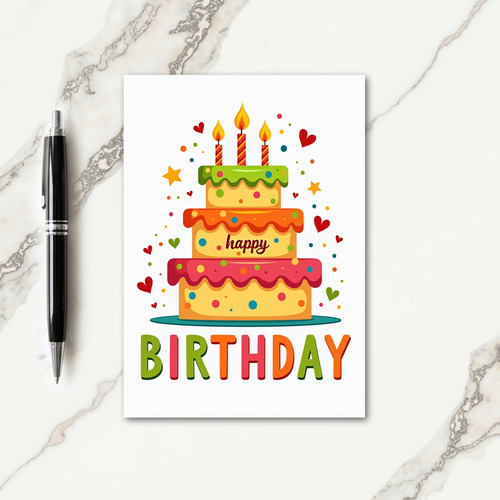 Whimsical Cake Art Card
