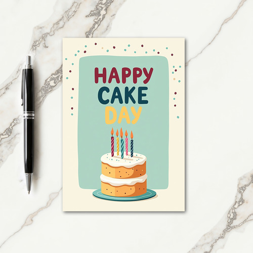 Whimsical Cake Celebration Card