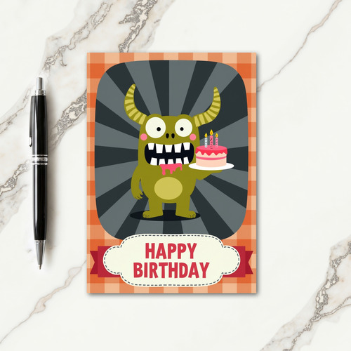 Whimsical Cake Creatures Birthday Card