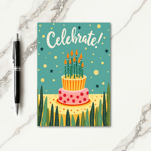 Whimsical Cake Design Card