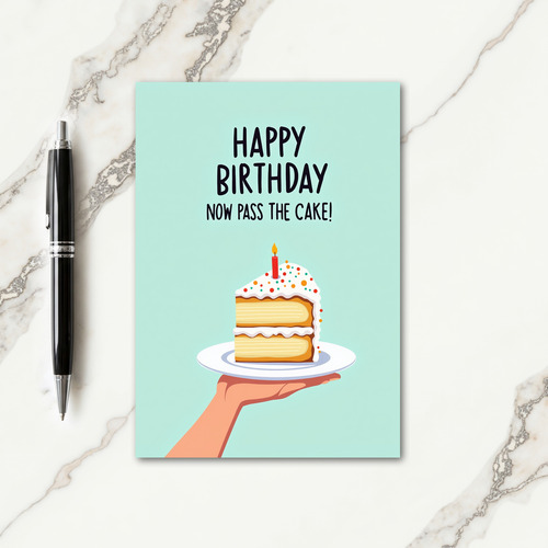 Whimsical Cake Slice Card