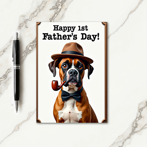 Whimsical Canine Fathers Day Card