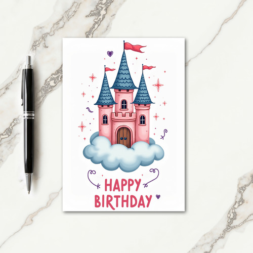 Whimsical Castle Celebration Card