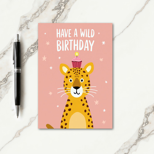 Whimsical Cat Birthday Card