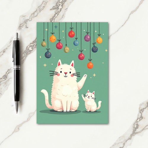 Whimsical Cat Ornaments Card thumbnail