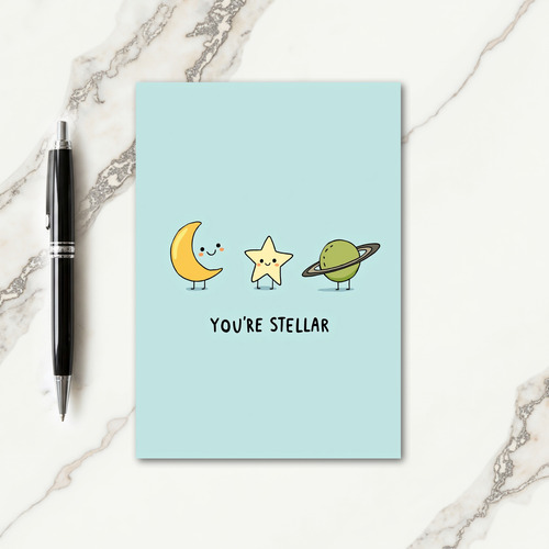 Whimsical Celestial Birthday Card