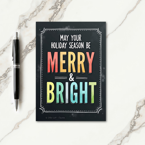Whimsical Chalk Christmas Card