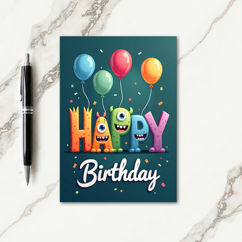 Whimsical Characters Birthday Card
