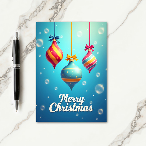 Whimsical Christmas Bauble Card