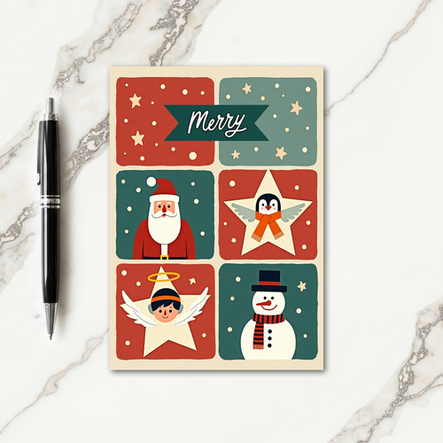 Whimsical Christmas Panel Card