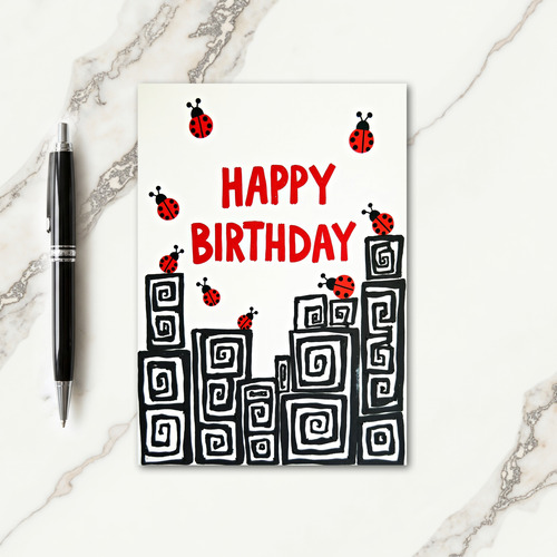 Whimsical City Birthday Card