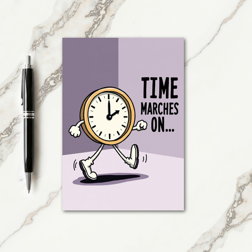 Whimsical Clock Birthday Card