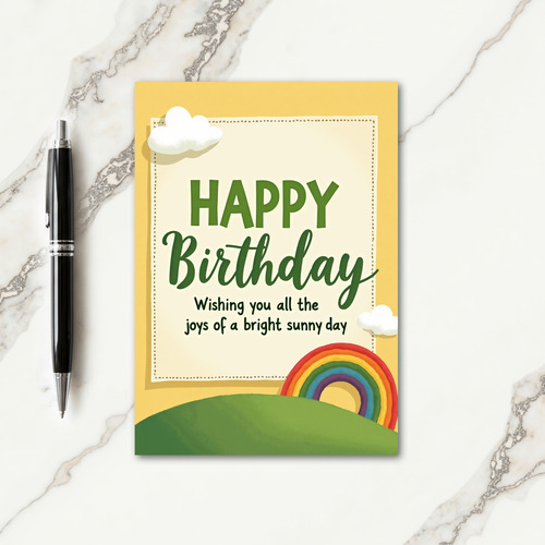 Whimsical Clouds Birthday Card