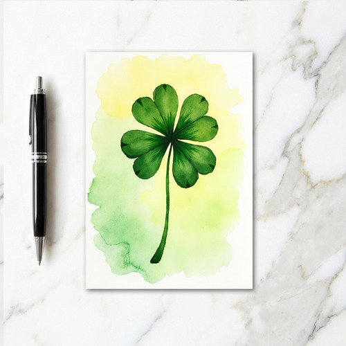 Whimsical Clover Art Card